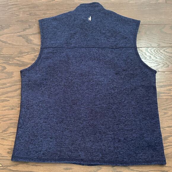 Johnnie O Tahoe Fleece Vest Blue Two Way Zip Size XL - Picture 2 of 7